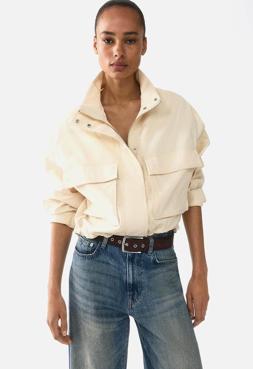 H&M - Oversized utility jacket - light yellow