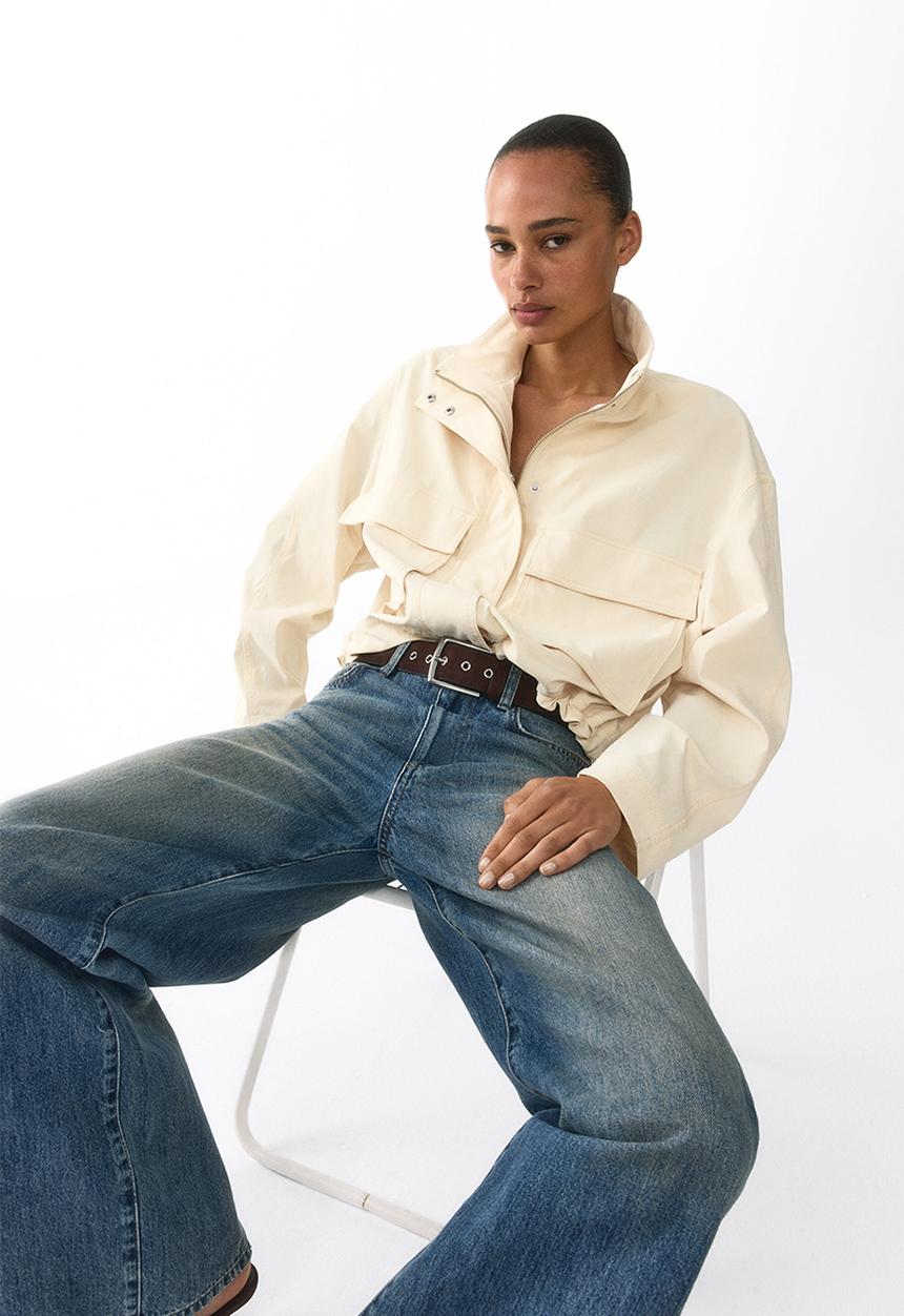 H&M - Oversized utility jacket - light yellow