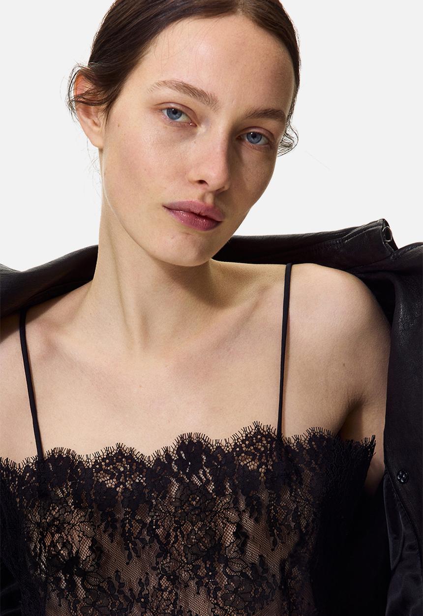 H&M - Lace strappy top - black