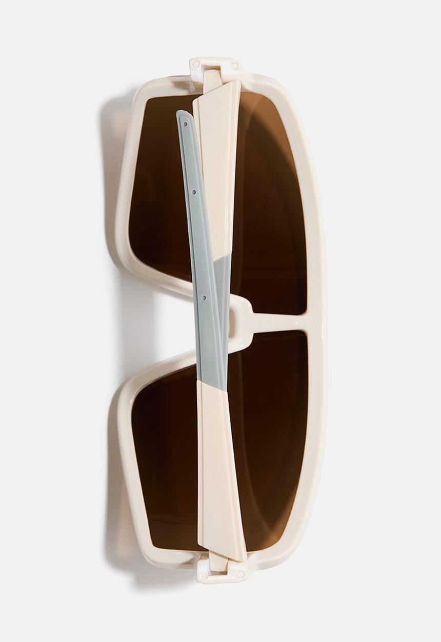H&M - Shield sunglasses - white/brown