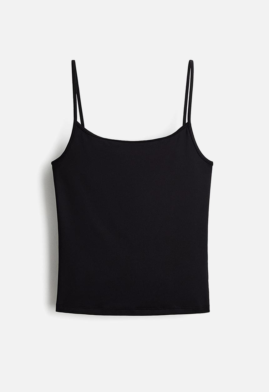 H&M - Jersey strappy top - black
