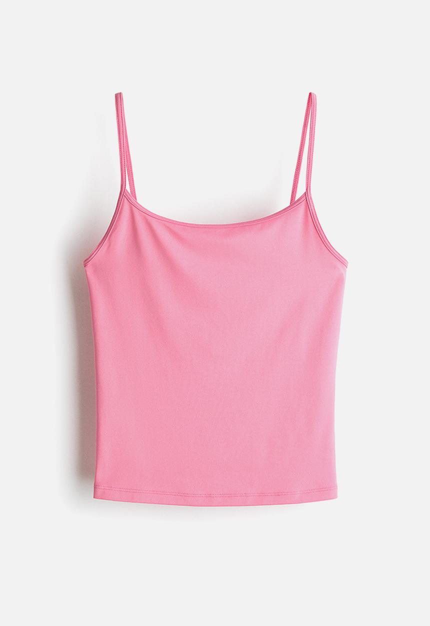 H&M - Jersey strappy top - pink