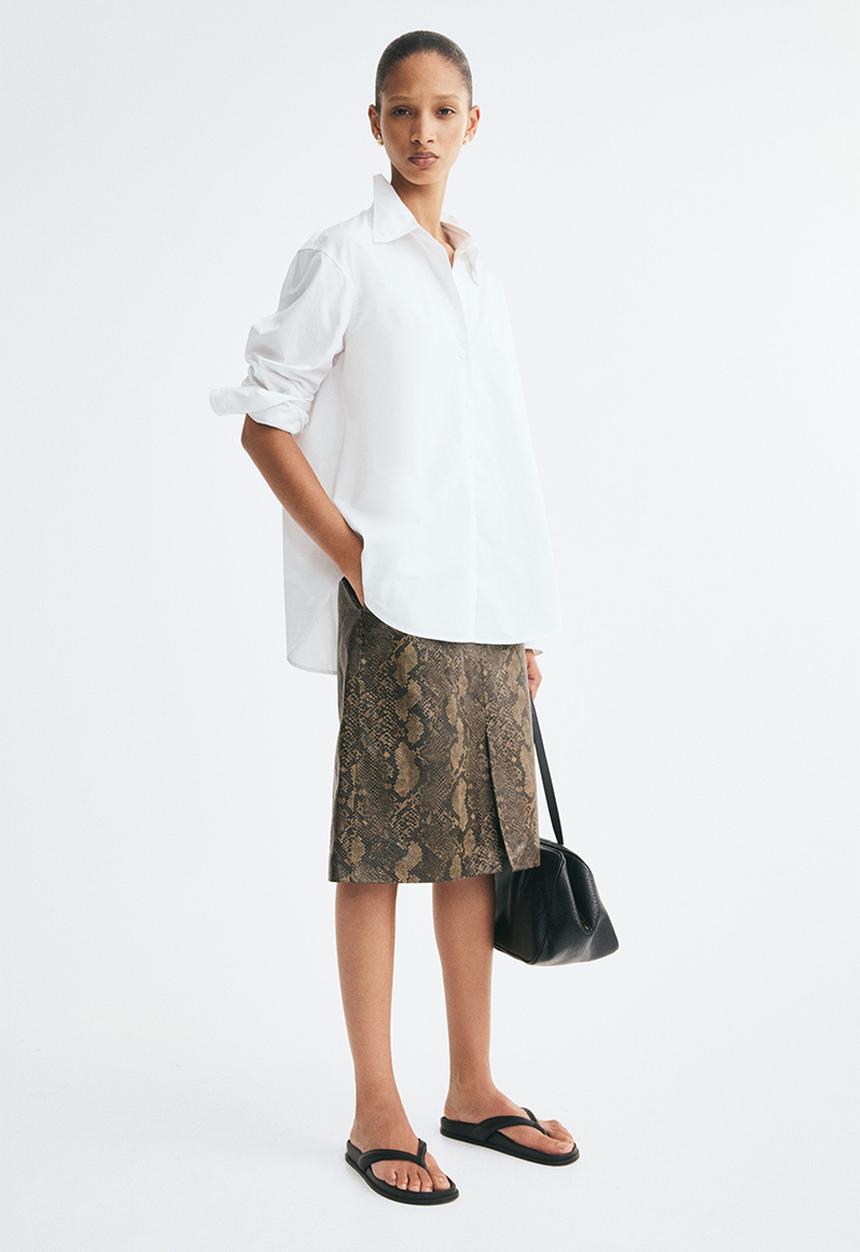 H&M - Cotton poplin shirt - white