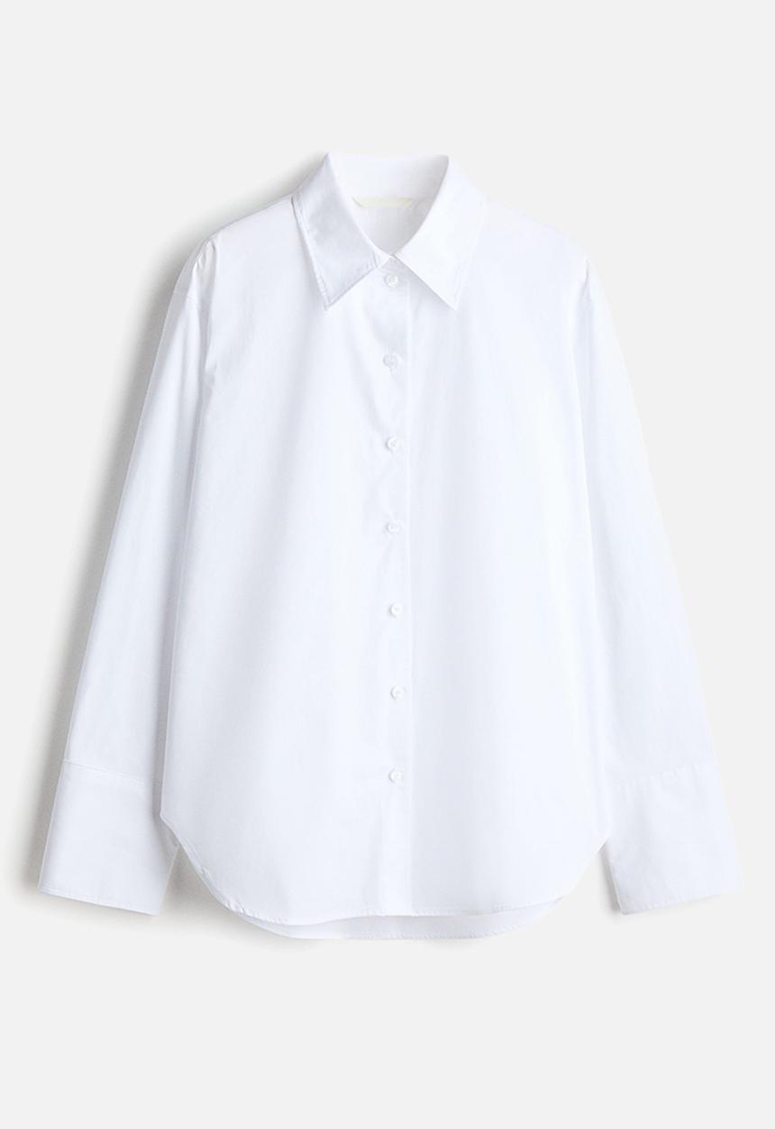 H&M - Cotton poplin shirt - white