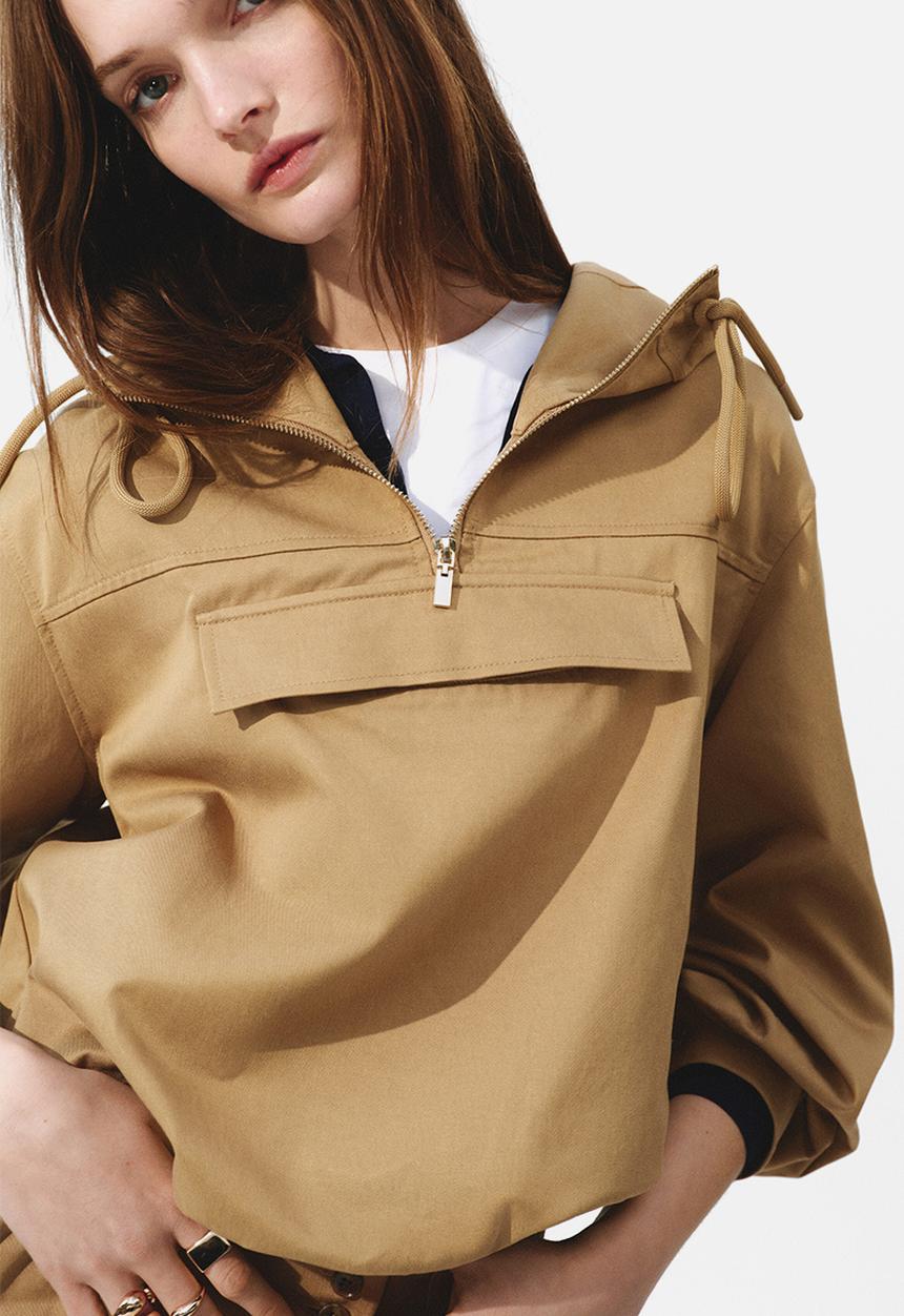H&M - Twill popover jacket - dark beige