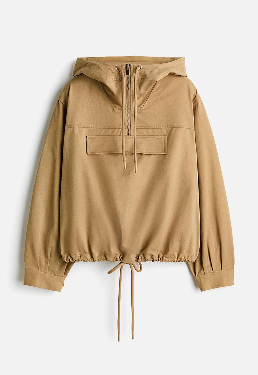 H&M - Twill popover jacket - dark beige