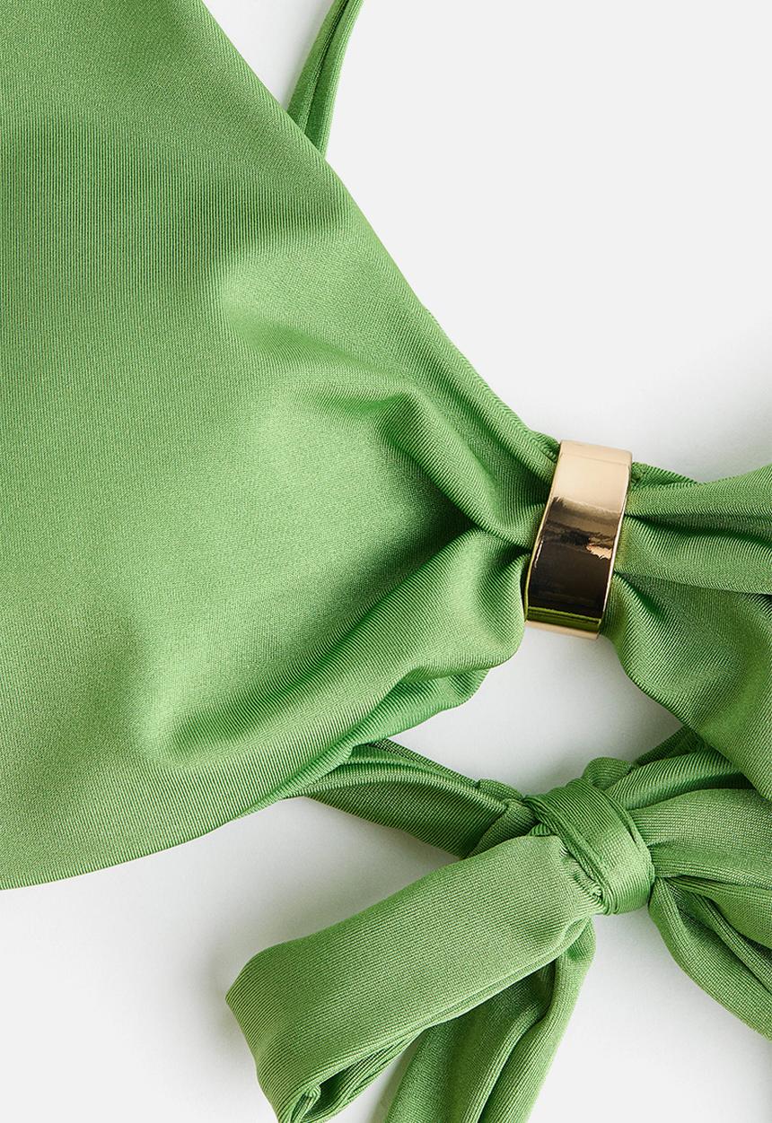 H&M - Padded bikini top - green