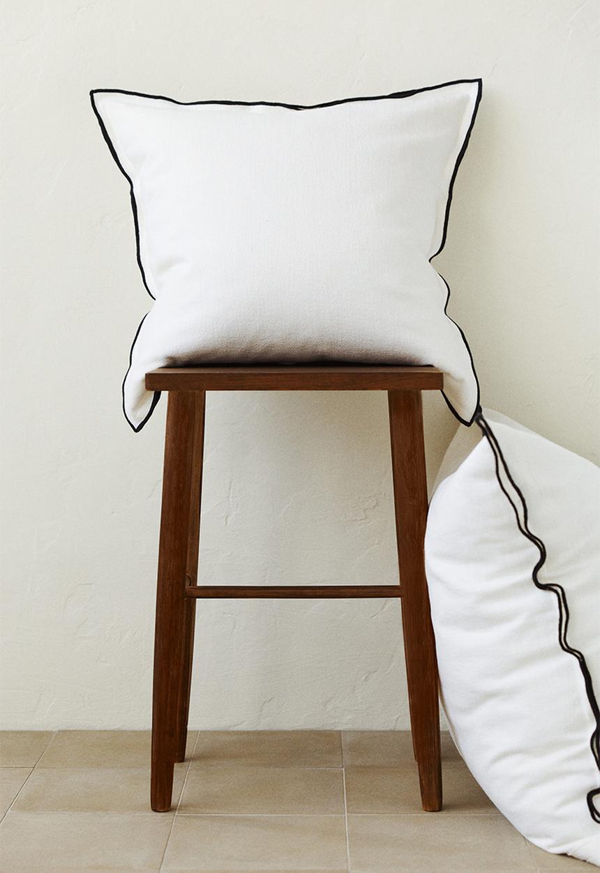 H&M - Linen-blend cushion cover - white
