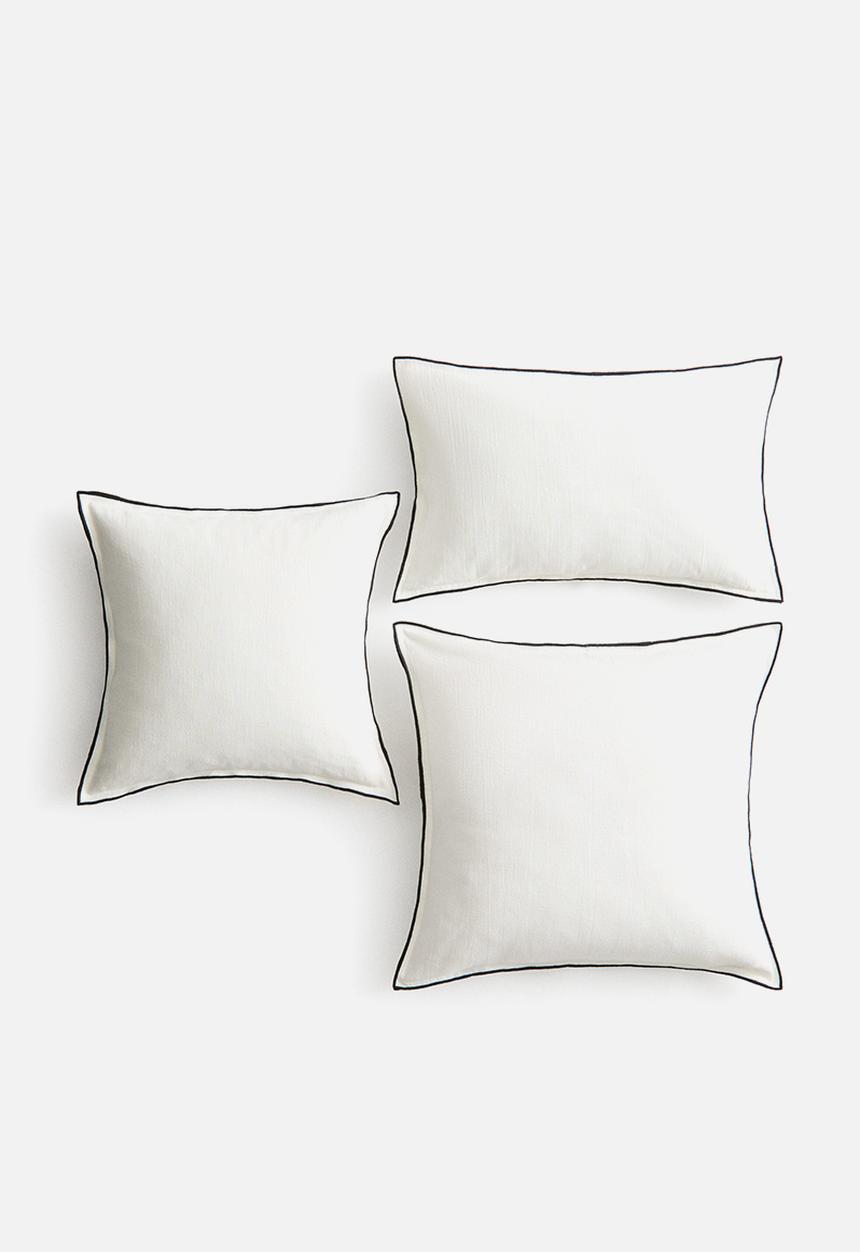 H&M - Linen-blend cushion cover - white