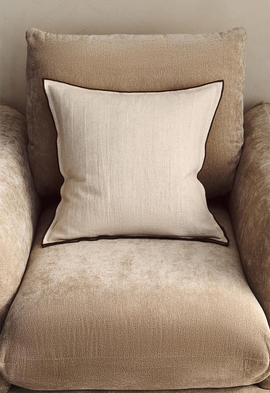 H&M - Linen-blend cushion cover - light beige