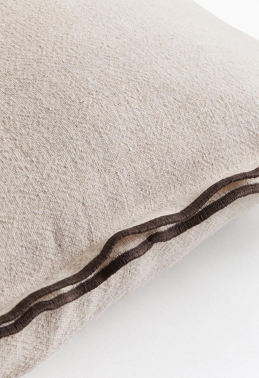 H&M - Linen-blend cushion cover - light beige