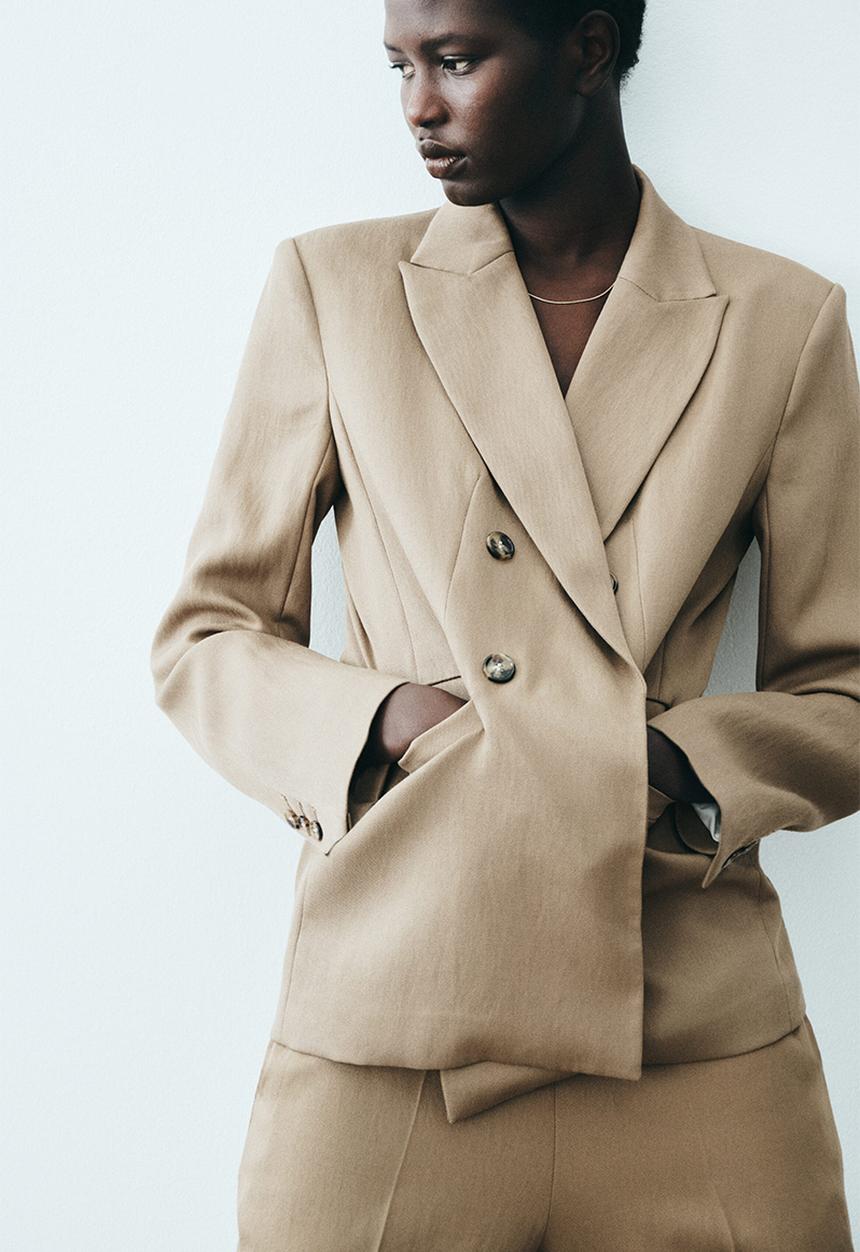 H&M - Blazer - dark beige