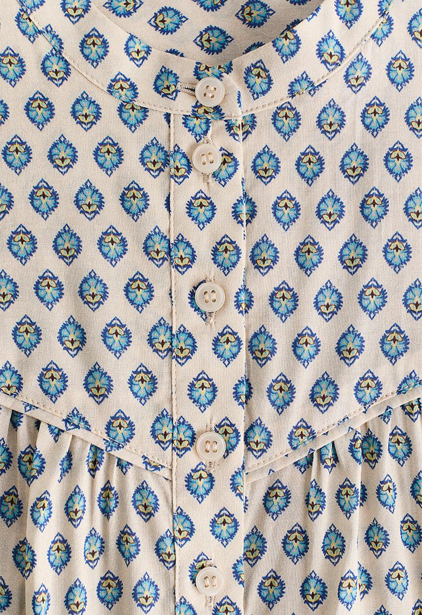 H&M - Oversized blouse - light beige/patterned