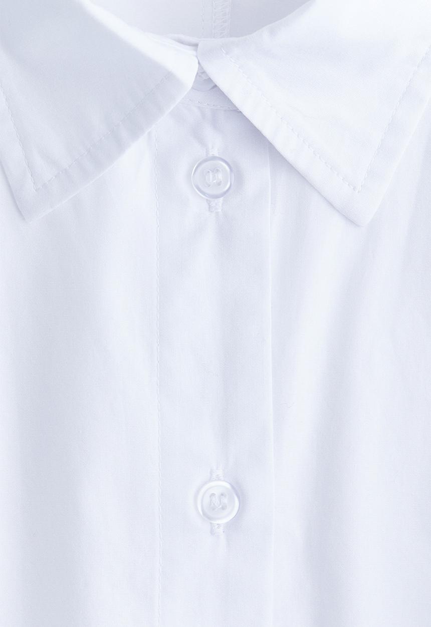 H&M - Tie-detail cotton shirt - white