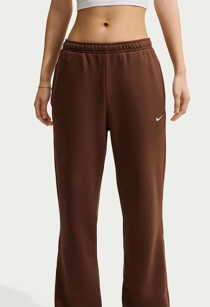 Nike - W Nike Studio Fleece Mw Mr Std Open Hem Pant - Cacao Wow/Sail
