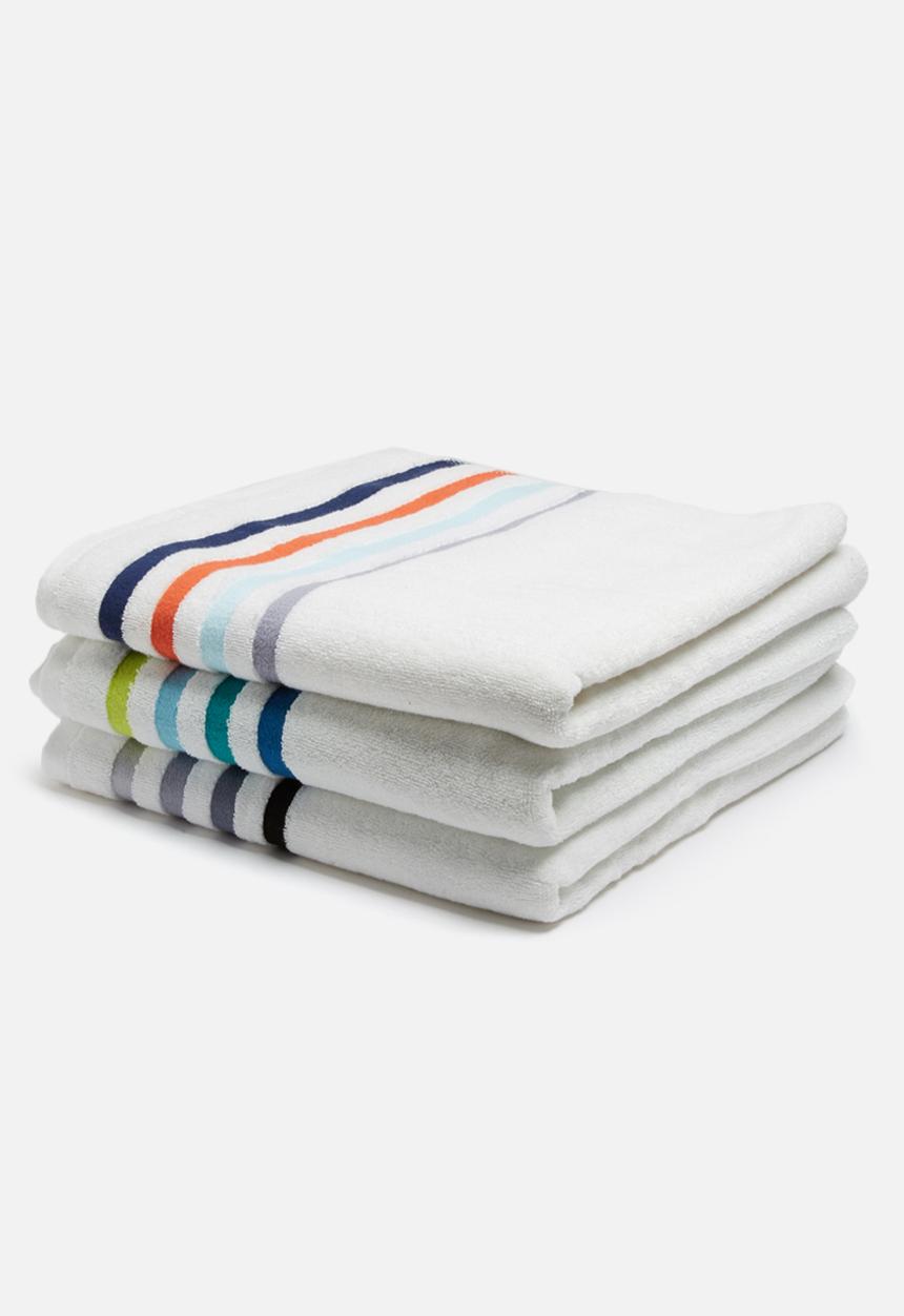 Sixth Floor - Multi stripe bath towel