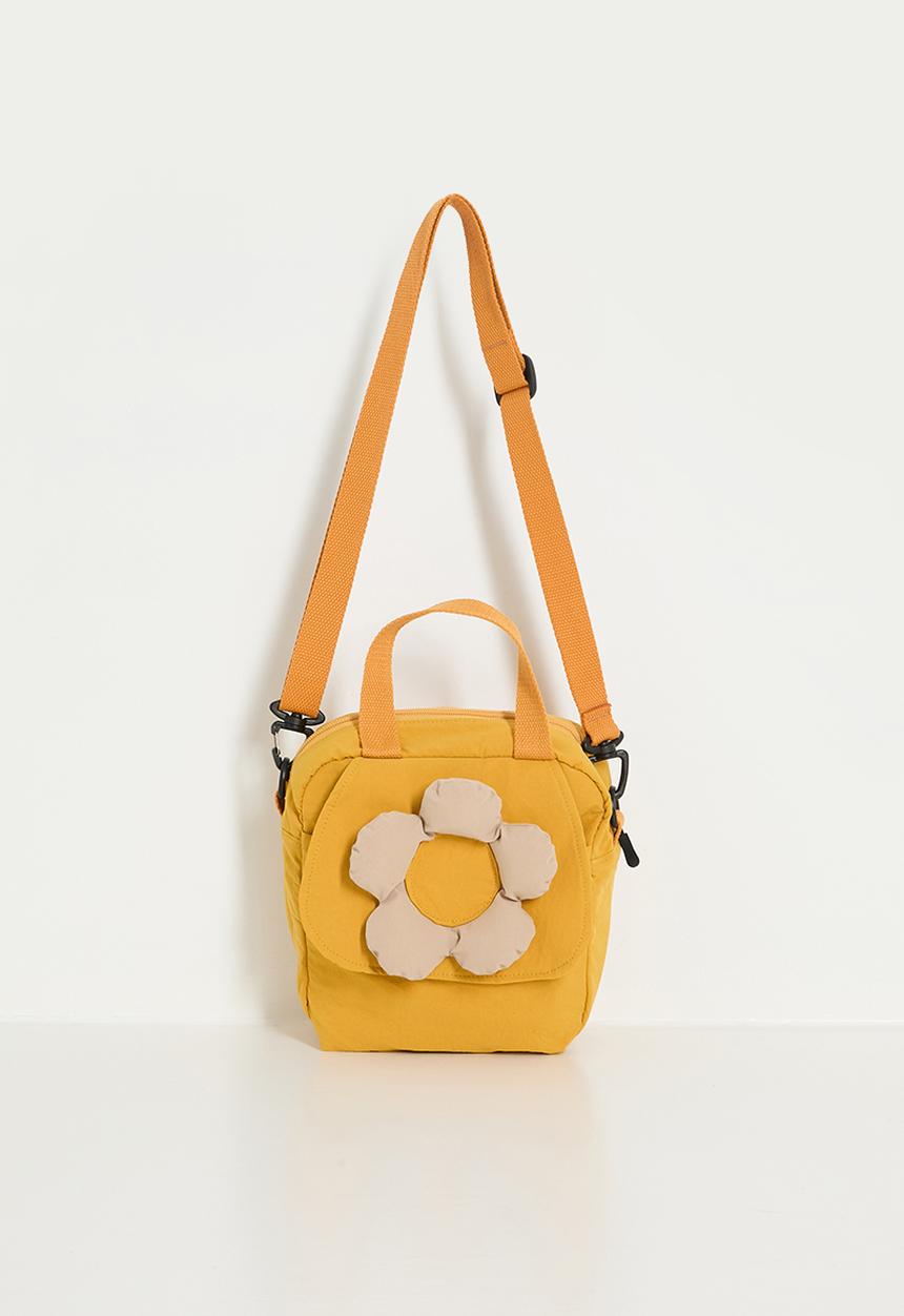 Pop Candy - Padded flower applique backpack - mustard