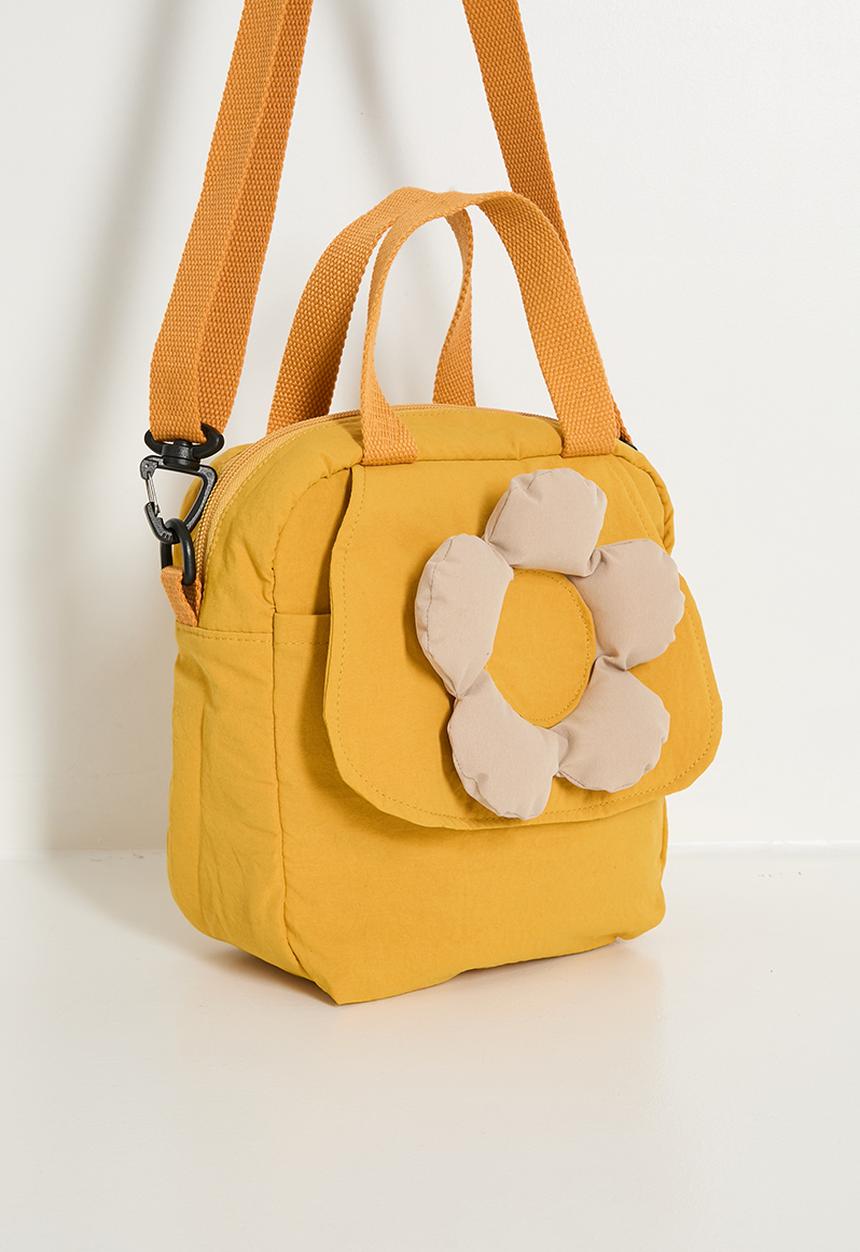 Pop Candy - Padded flower applique backpack - mustard