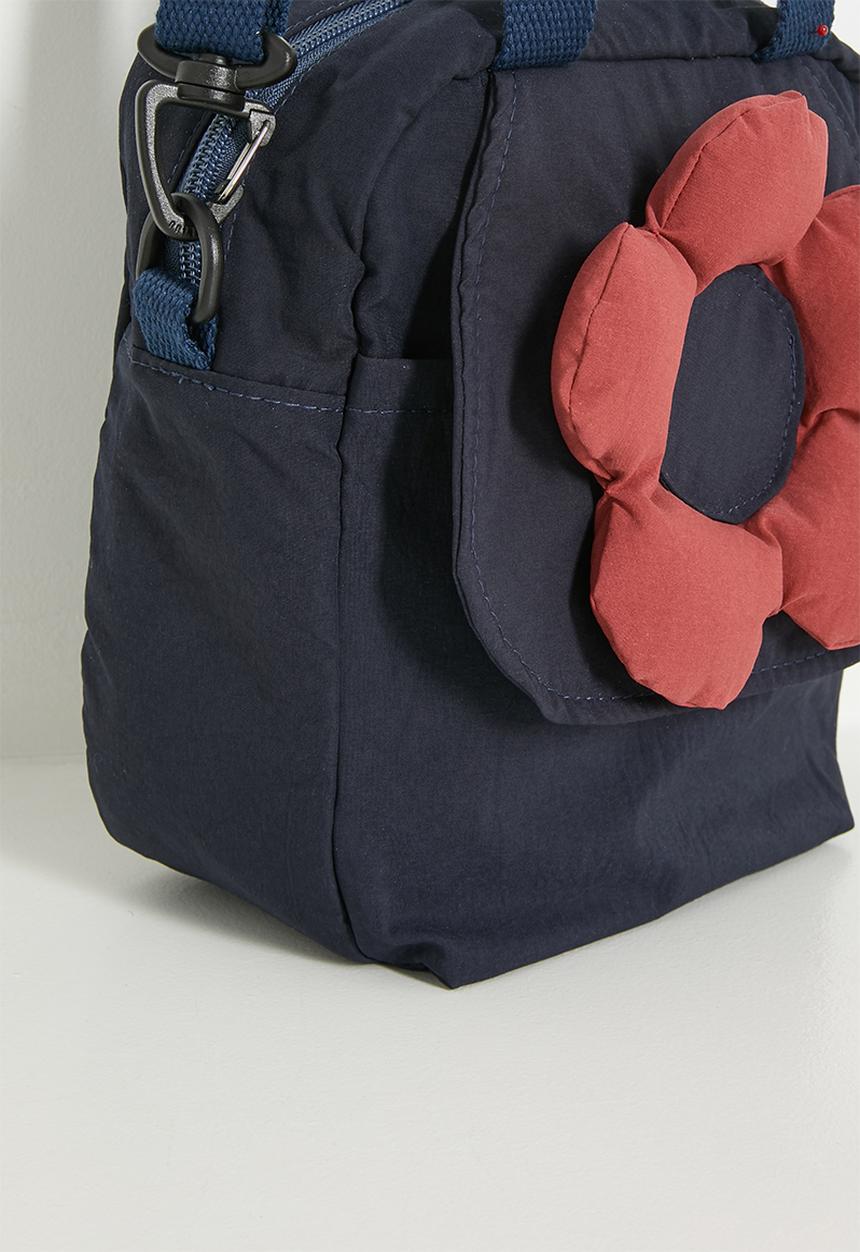 Pop Candy - Padded flower applique backpack - black
