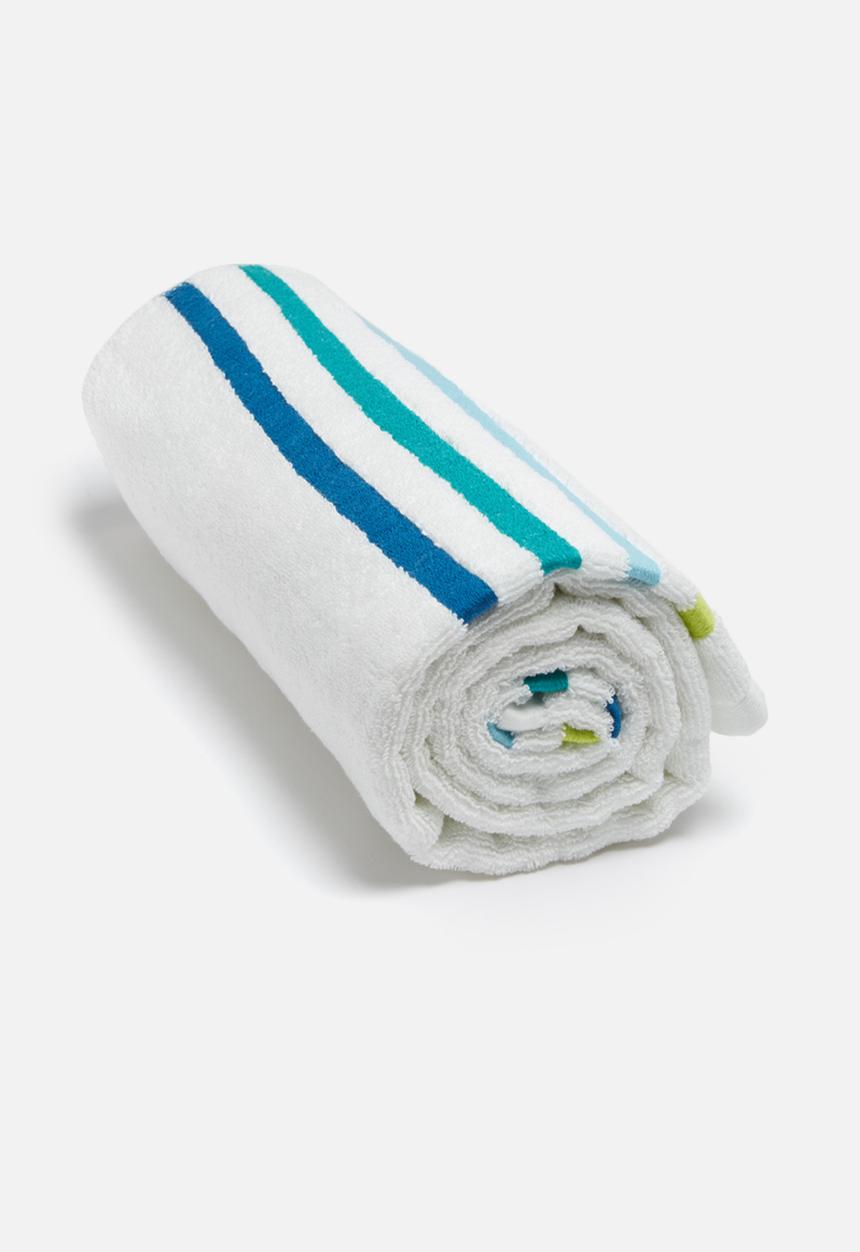 Sixth Floor - Multi stripe bath towel