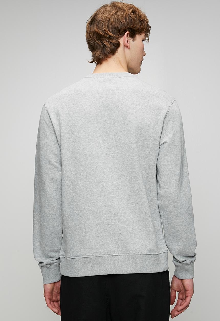 Reebok - Id small logo crew sweatshirt - medium grey marl