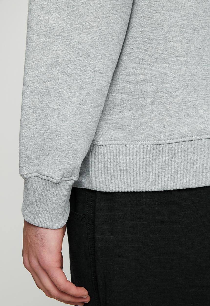 Reebok - Id small logo crew sweatshirt - medium grey marl