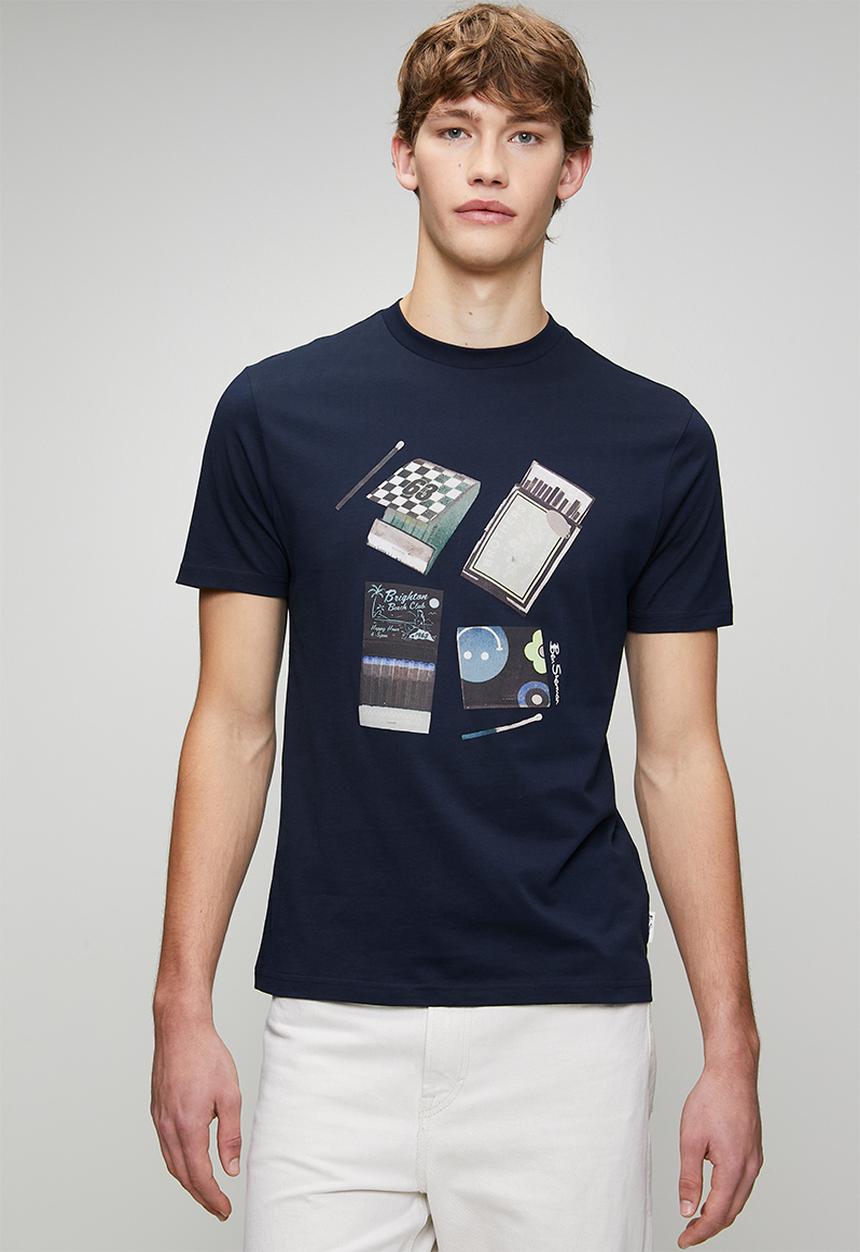 Ben Sherman - Match Box Tee-Navy