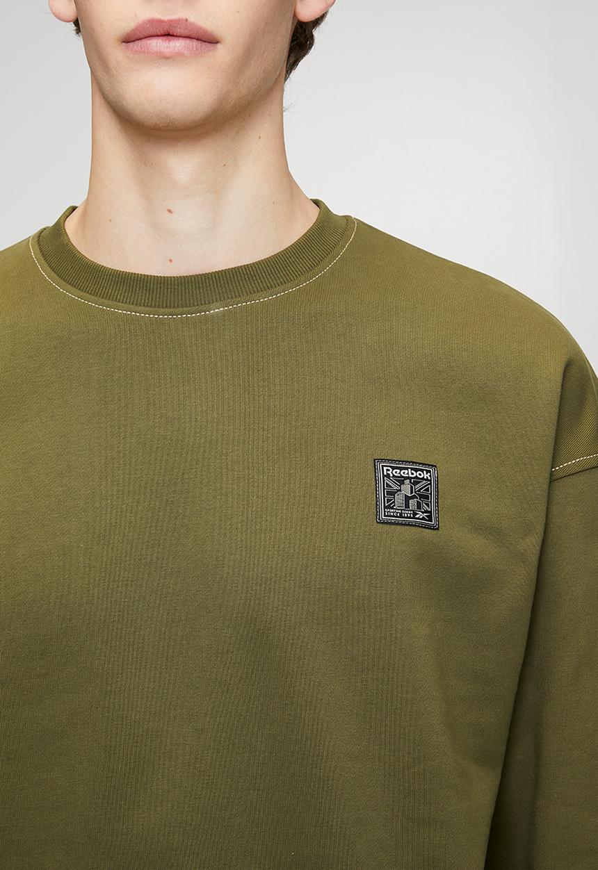 Reebok - Workwear Patch Logo Crew Neck - Olive Stone