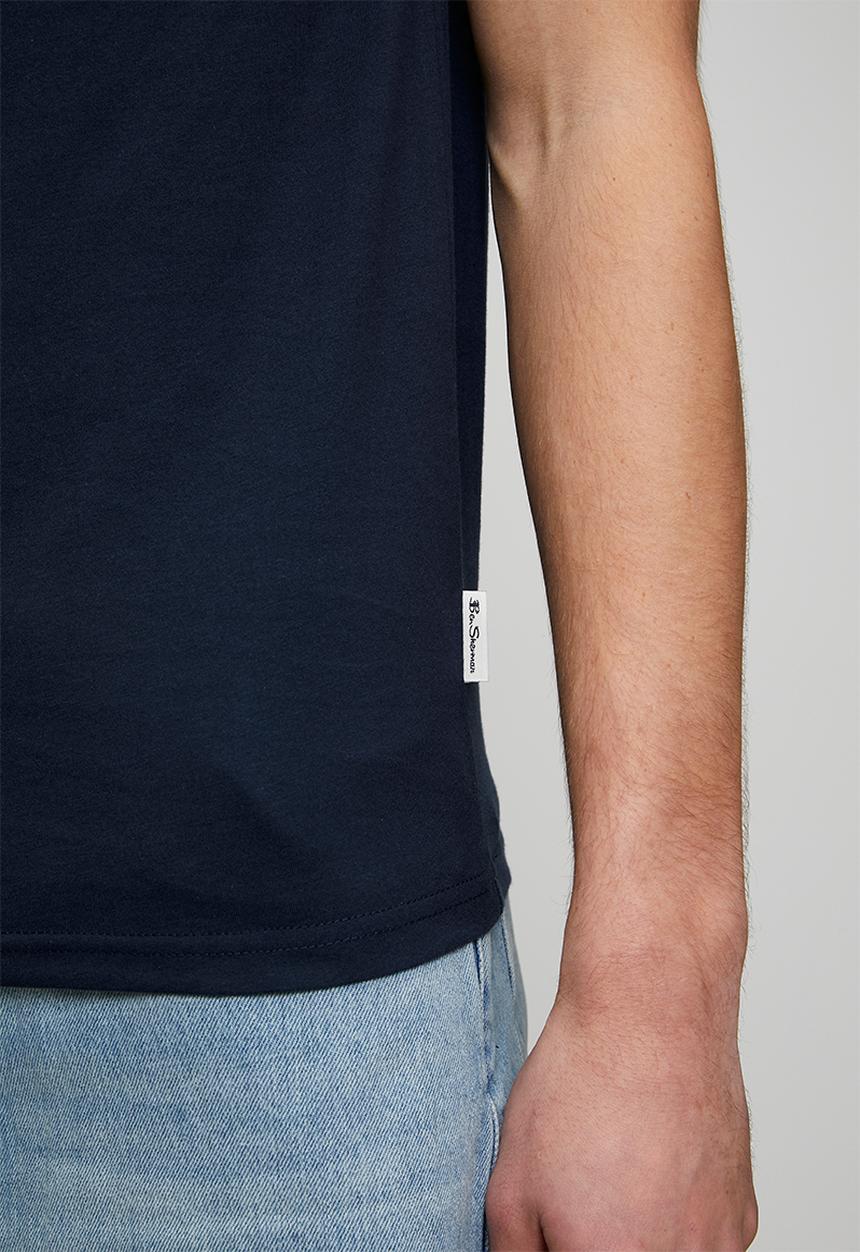 Ben Sherman - Essential Tar Prnt Crew Tee Shirt - Navy