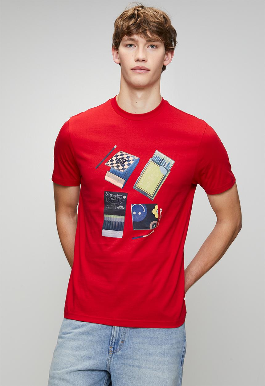Ben Sherman - Match Box Tee-Red
