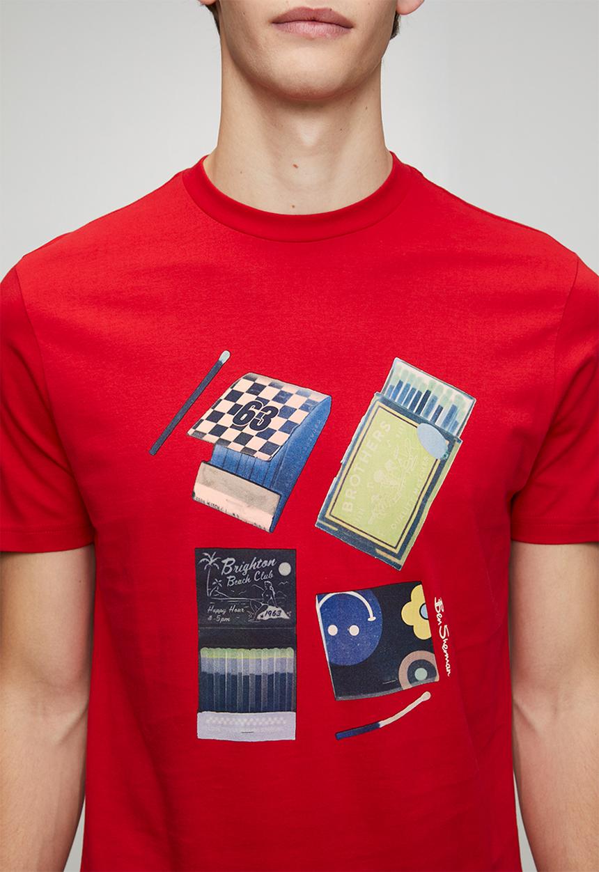 Ben Sherman - Match Box Tee-Red