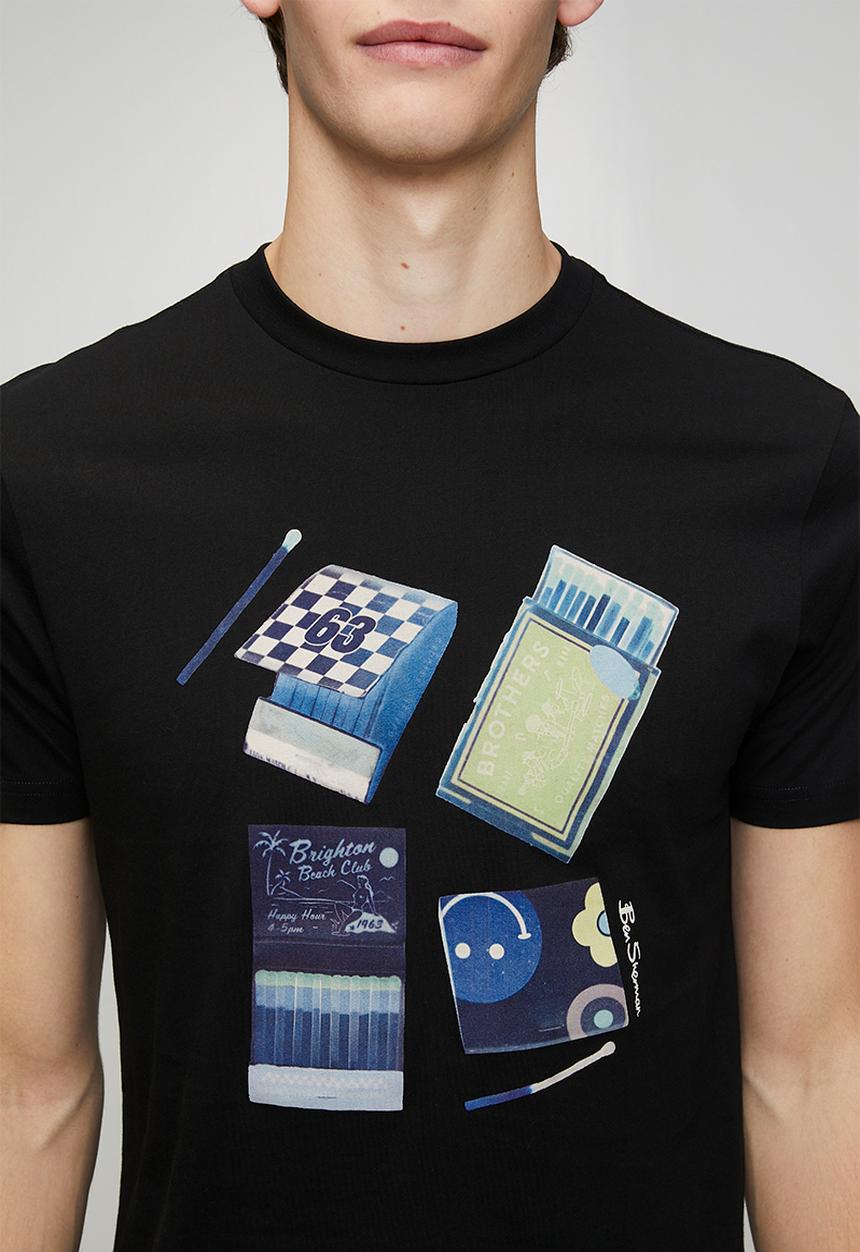 Ben Sherman - Match Box Tee-Black