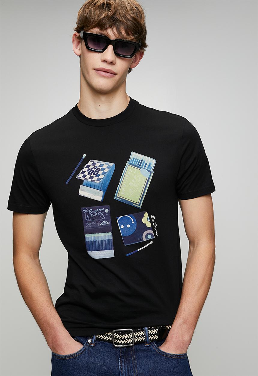 Ben Sherman - Match Box Tee-Black