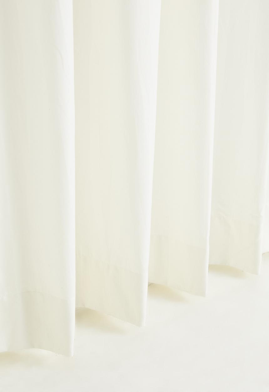 Sixth Floor - Chanel Colourblock - White & Black Dimout Taped Curtain
