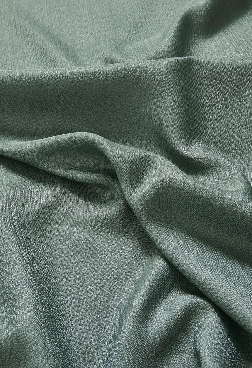 Sixth Floor - Lola Sage Duo Texture Lined Curtain Eyelet - Sage Green