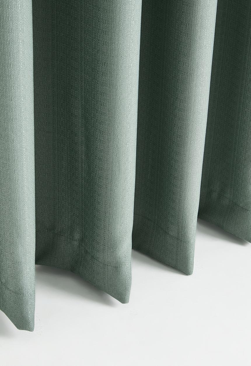 Sixth Floor - Lola Sage Duo Texture Lined Curtain Taped - Sage Green