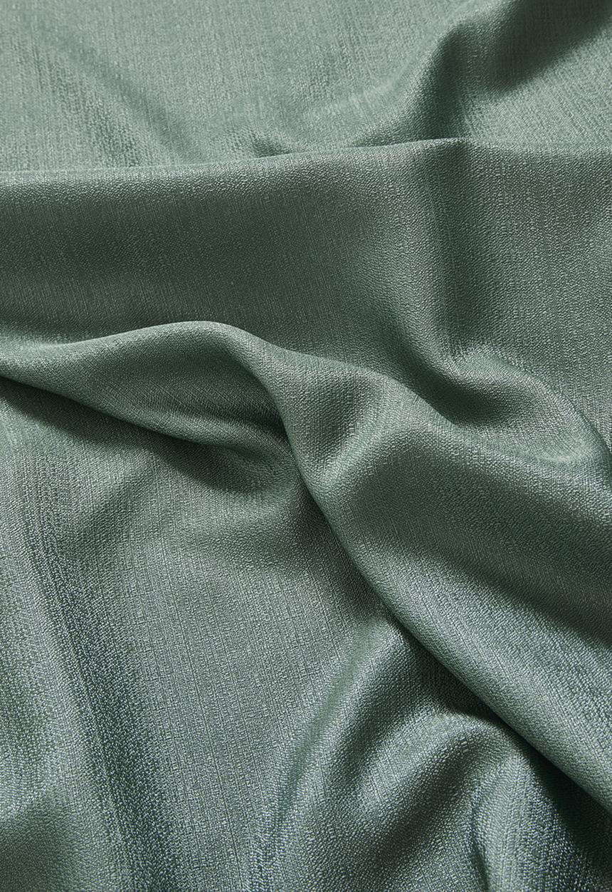 Sixth Floor - Lola Sage Duo Texture Lined Curtain Taped - Sage Green