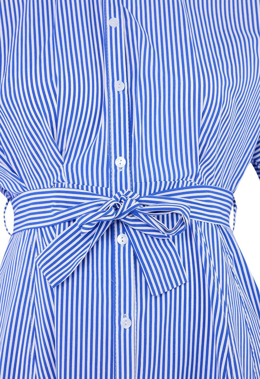 Trendyol - Plus woven dress - blue-multicolor