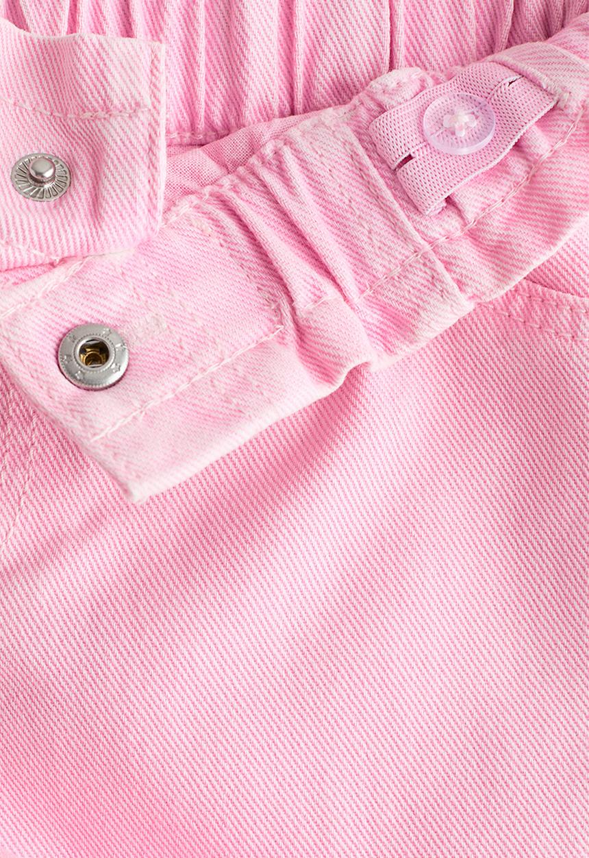 H&M - Loose fit denim shorts - light pink