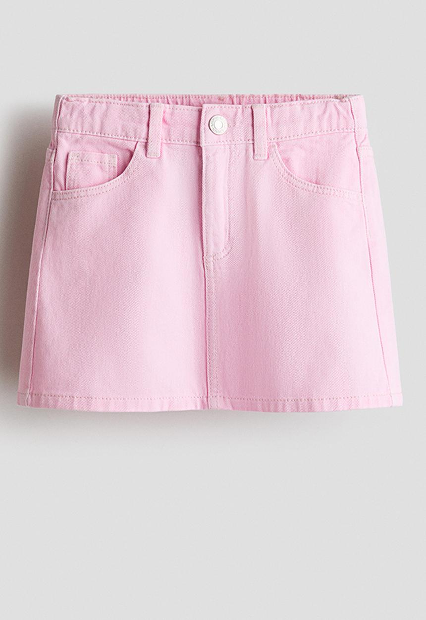 H&M - Denim skirt - light pink