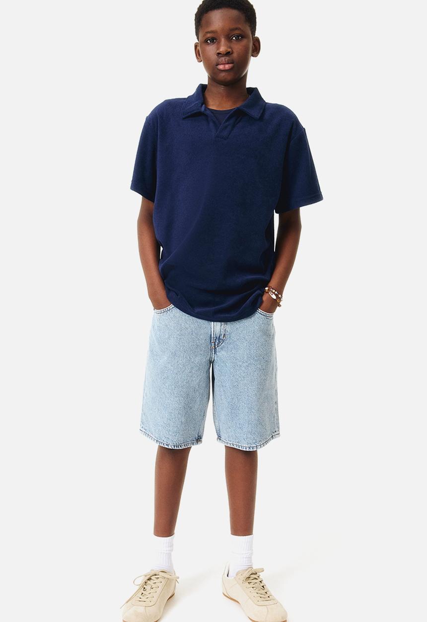 H&M - Loose-fit denim shorts - light denim blue