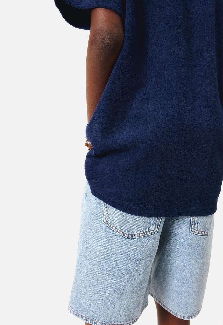 H&M - Loose-fit denim shorts - light denim blue