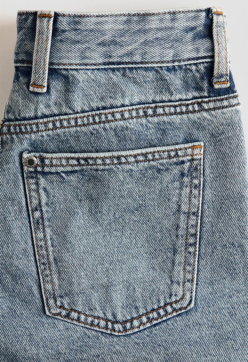 H&M - Loose-fit denim shorts - light denim blue