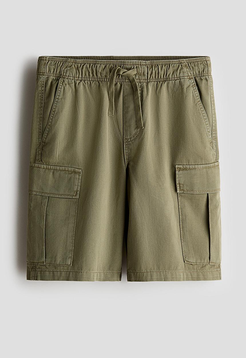 H&M - Cargo twill shorts - khaki green