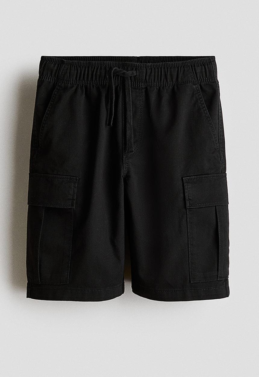 H&M - Cargo twill shorts - black