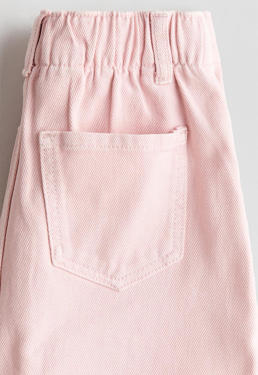 H&M - A-line denim skirt - light pink