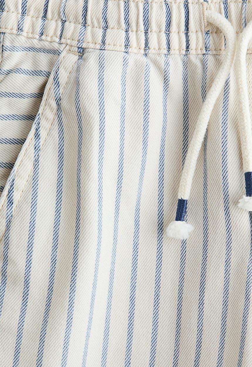 H&M - Twill pull-on trousers - cream/striped