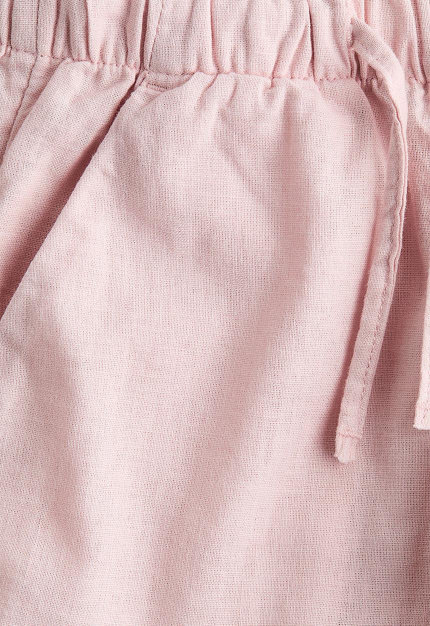 H&M - Linen-blend drawstring trousers - light pink
