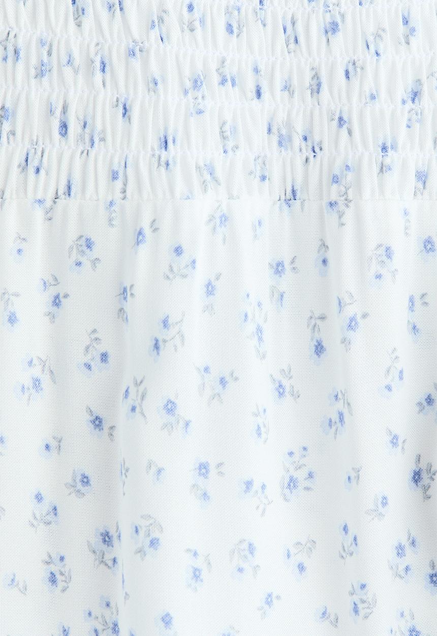 H&M - Tiered skirt - white/floral