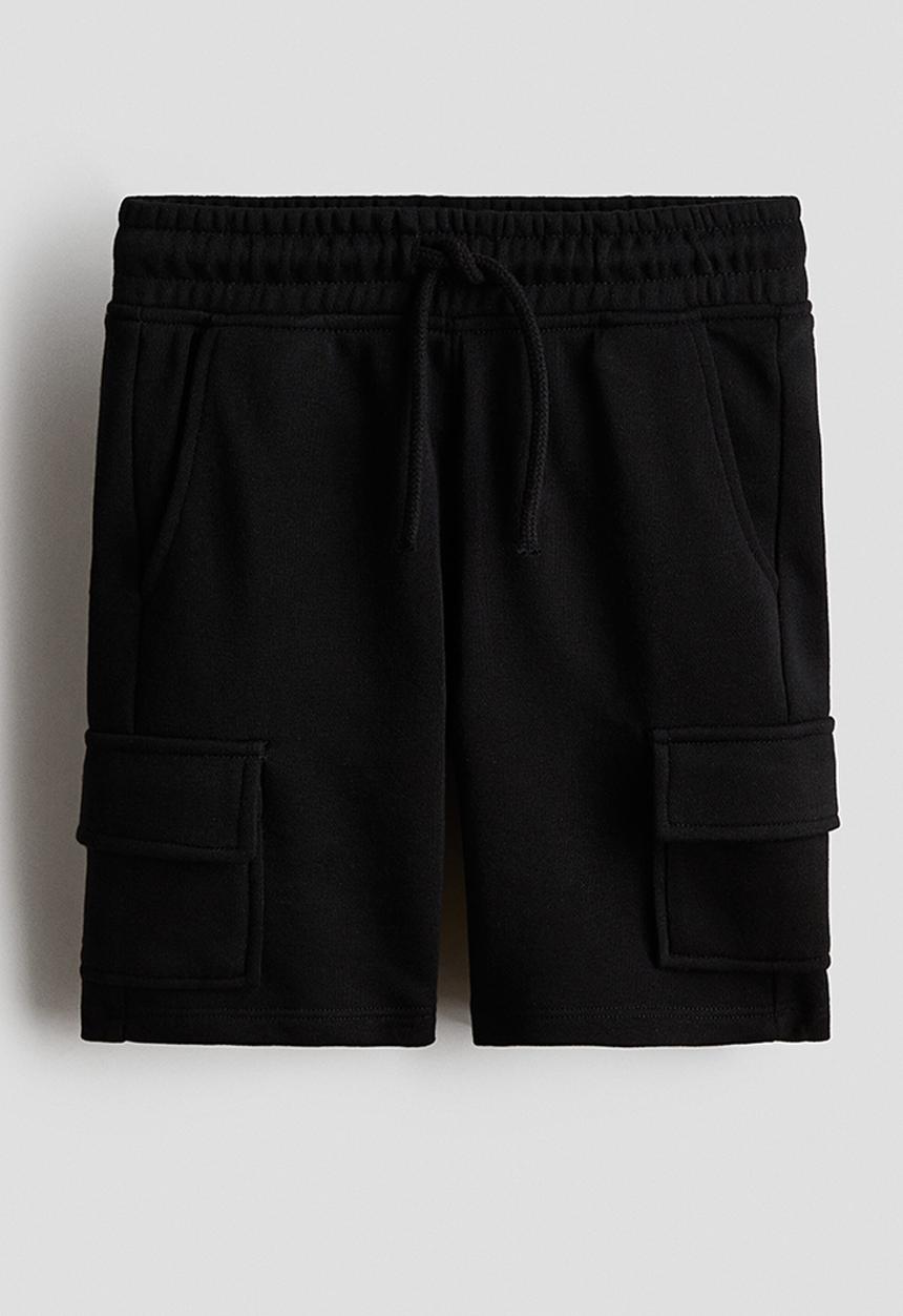 H&M - Cargo sweatshorts - black